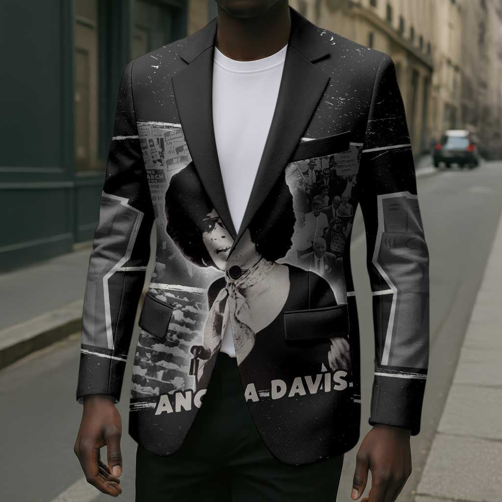 Angela Davis Blazer Protest Design Liberating Minds and Society Quote Civil Rights Movement - African Pride