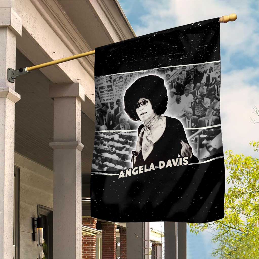 Angela Davis Garden Flag Protest Design Liberating Minds and Society Quote Civil Rights Movement - African Pride