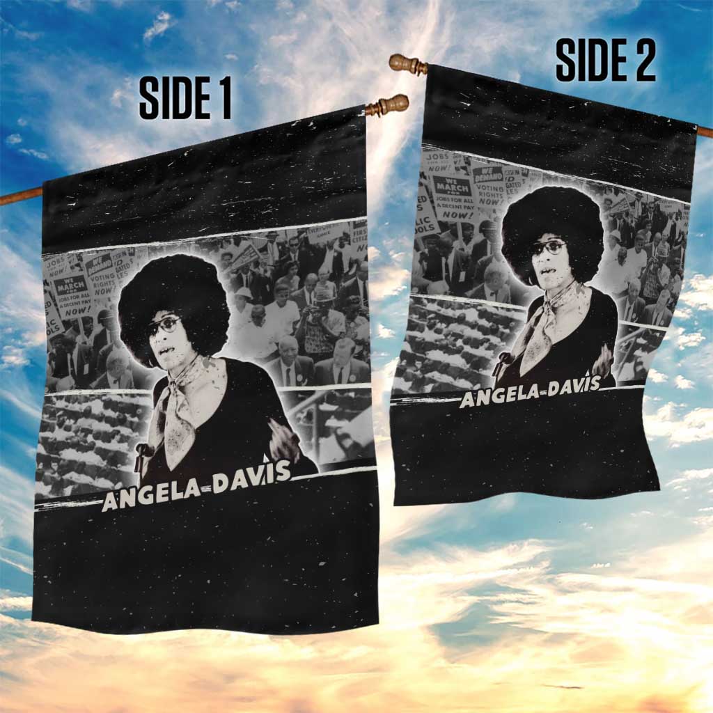 Angela Davis Garden Flag Protest Design Liberating Minds and Society Quote Civil Rights Movement - African Pride