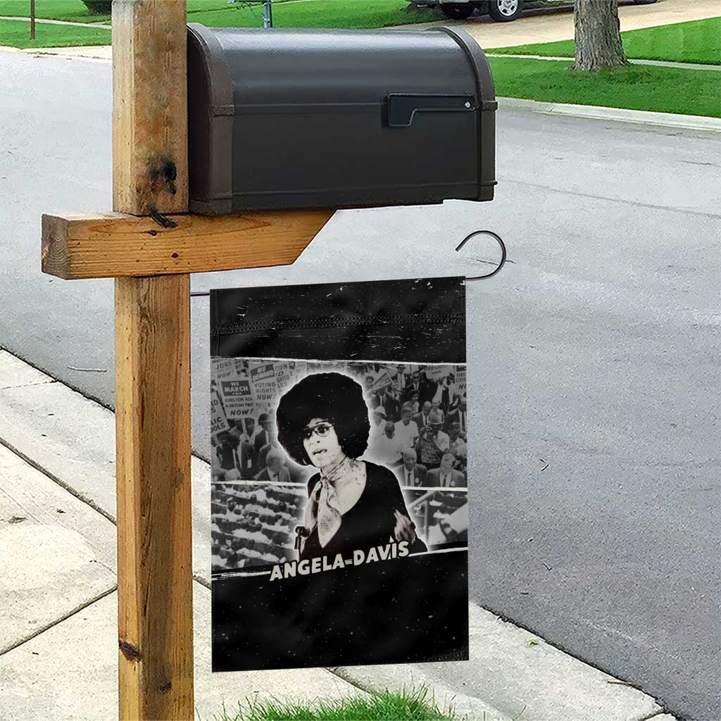 Angela Davis Garden Flag Protest Design Liberating Minds and Society Quote Civil Rights Movement - African Pride
