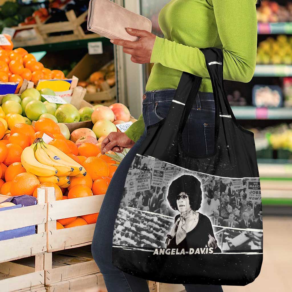 Angela Davis Grocery Bag Protest Design Liberating Minds and Society Quote Civil Rights Movement - African Pride