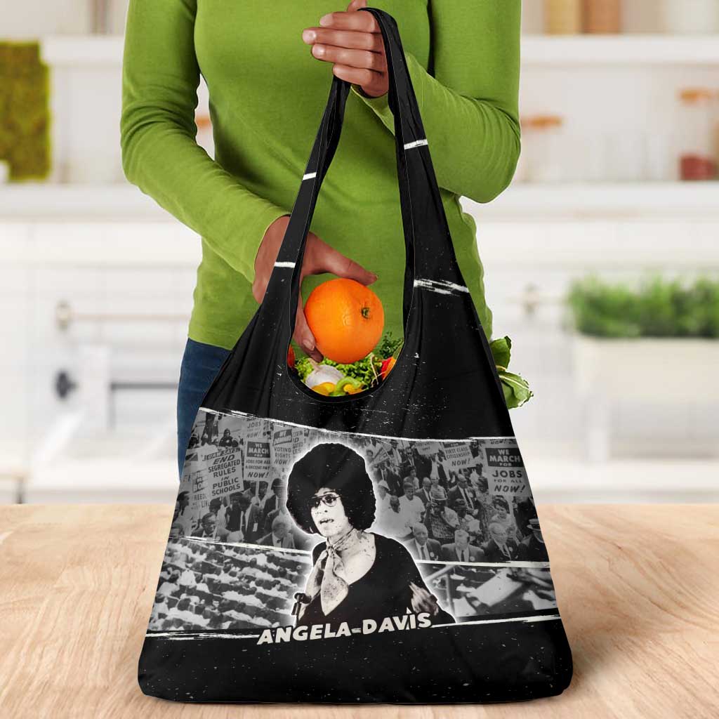 Angela Davis Grocery Bag Protest Design Liberating Minds and Society Quote Civil Rights Movement - African Pride