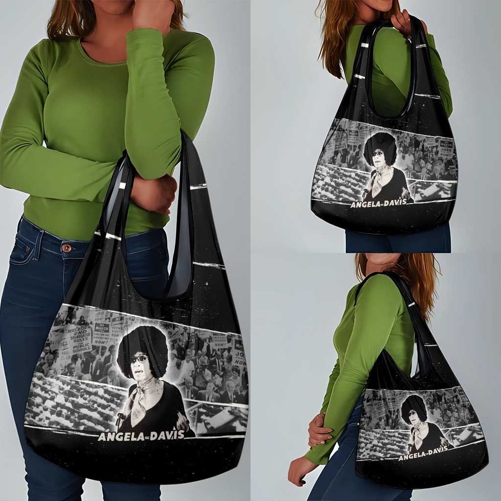 Angela Davis Grocery Bag Protest Design Liberating Minds and Society Quote Civil Rights Movement - African Pride