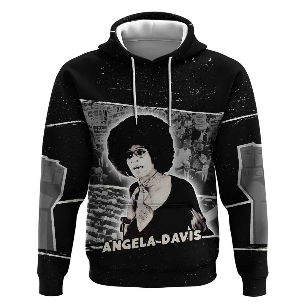 Angela Davis Hoodie Protest Design Liberating Minds and Society Quote Civil Rights Movement - African Pride