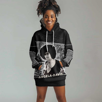 Angela Davis Hoodie Dress Protest Design Liberating Minds and Society Quote Civil Rights Movement - African Pride