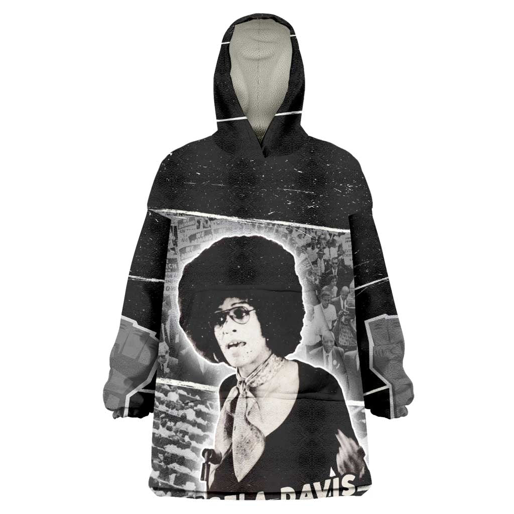 Angela Davis Kid Wearable Blanket Hoodie Protest Design Liberating Minds and Society Quote Civil Rights Movement - African Pride