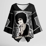 Angela Davis Kimono Sleeve Blouse Protest Design Liberating Minds and Society Quote Civil Rights Movement - African Pride