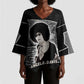 Angela Davis Kimono Sleeve Blouse Protest Design Liberating Minds and Society Quote Civil Rights Movement - African Pride