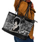 Angela Davis Leather Tote Bag Protest Design Liberating Minds and Society Quote Civil Rights Movement - African Pride