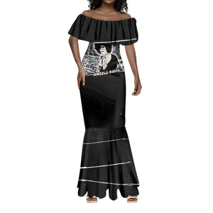 Angela Davis Mermaid Dress Protest Design Liberating Minds and Society Quote Civil Rights Movement - African Pride