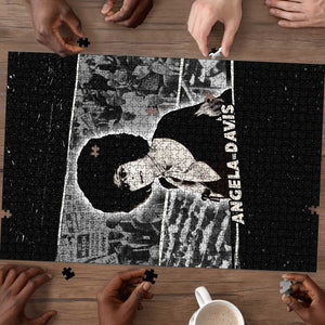 Angela Davis Puzzle Protest Design Liberating Minds and Society Quote Civil Rights Movement - African Pride