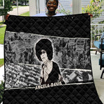 Angela Davis Quilt Protest Design Liberating Minds and Society Quote Civil Rights Movement - African Pride