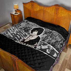 Angela Davis Quilt Protest Design Liberating Minds and Society Quote Civil Rights Movement - African Pride