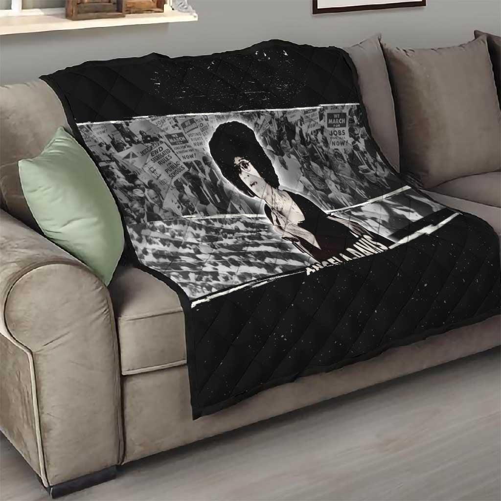 Angela Davis Quilt Protest Design Liberating Minds and Society Quote Civil Rights Movement - African Pride