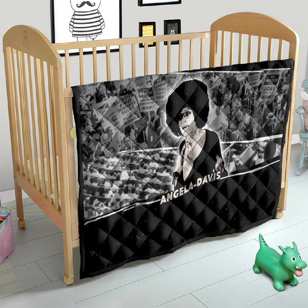 Angela Davis Quilt Protest Design Liberating Minds and Society Quote Civil Rights Movement - African Pride