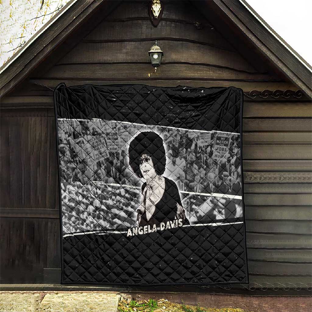 Angela Davis Quilt Protest Design Liberating Minds and Society Quote Civil Rights Movement - African Pride