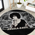 Angela Davis Round Carpet Protest Design Liberating Minds and Society Quote Civil Rights Movement - African Pride