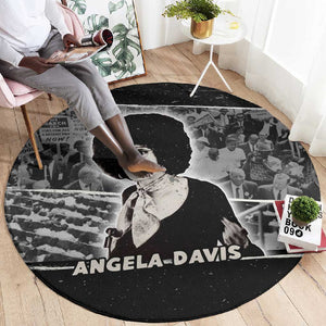 Angela Davis Round Carpet Protest Design Liberating Minds and Society Quote Civil Rights Movement - African Pride