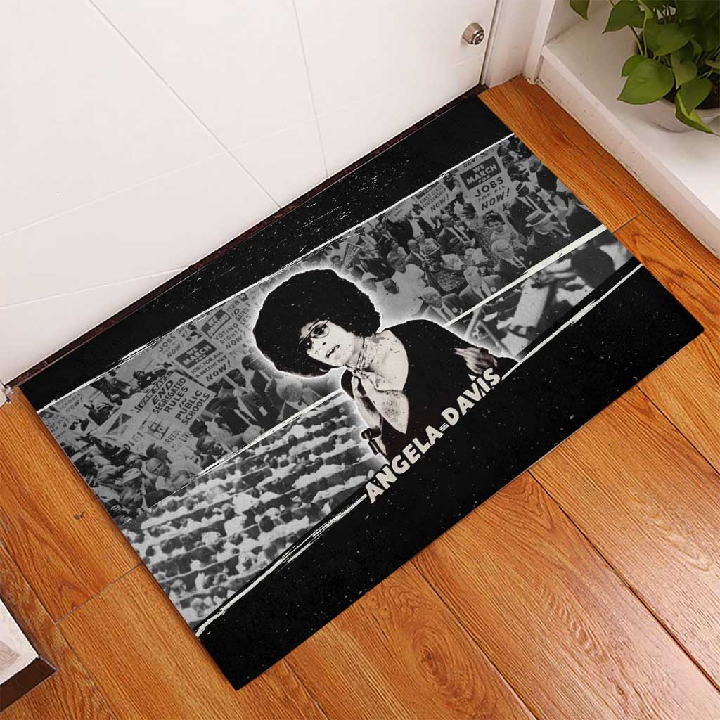 Angela Davis Rubber Doormat Protest Design Liberating Minds and Society Quote Civil Rights Movement - African Pride