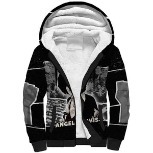 Angela Davis Sherpa Hoodie Protest Design Liberating Minds and Society Quote Civil Rights Movement - African Pride