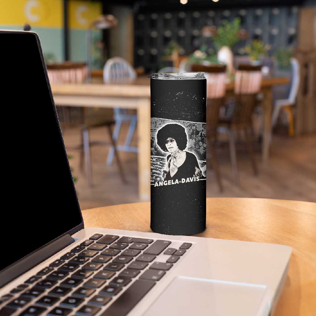 Angela Davis Skinny Tumbler Protest Design Liberating Minds and Society Quote Civil Rights Movement - African Pride