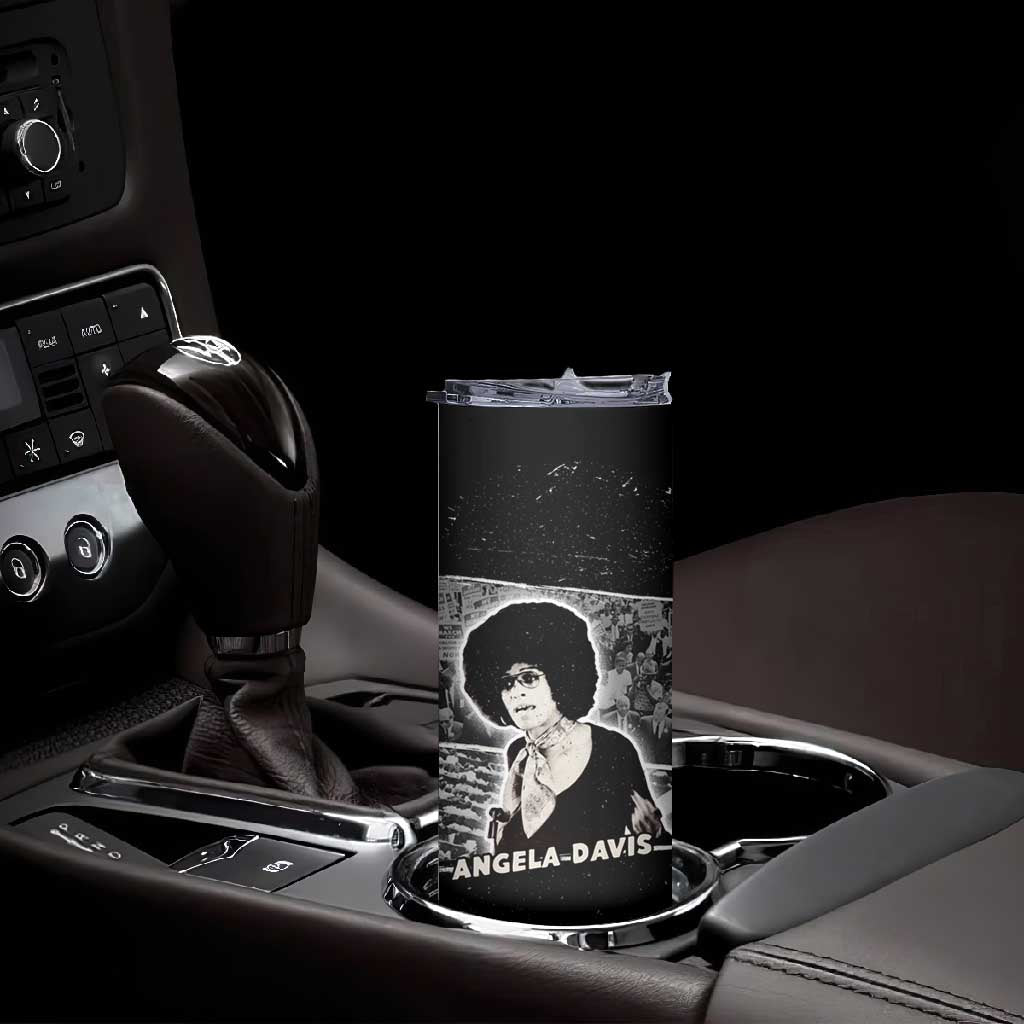 Angela Davis Skinny Tumbler Protest Design Liberating Minds and Society Quote Civil Rights Movement - African Pride