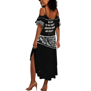 Angela Davis Summer Maxi Dress Protest Design Liberating Minds and Society Quote Civil Rights Movement TS04
