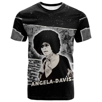 Angela Davis T shirt Protest Design Liberating Minds and Society Quote Civil Rights Movement TS04