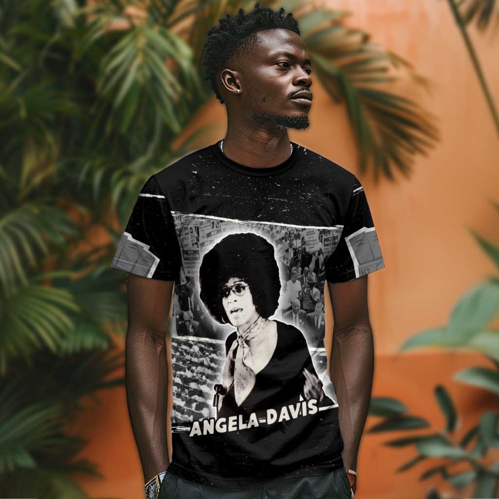 Angela Davis T shirt Protest Design Liberating Minds and Society Quote Civil Rights Movement TS04
