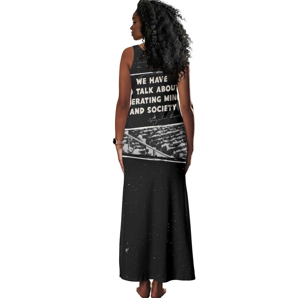 Angela Davis Tank Maxi Dress Protest Design Liberating Minds and Society Quote Civil Rights Movement - African Pride
