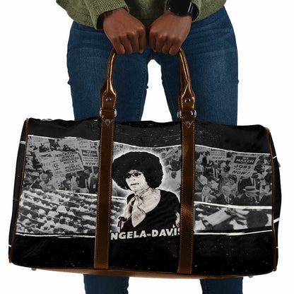 Angela Davis Travel Bag Protest Design Liberating Minds and Society Quote Civil Rights Movement - African Pride