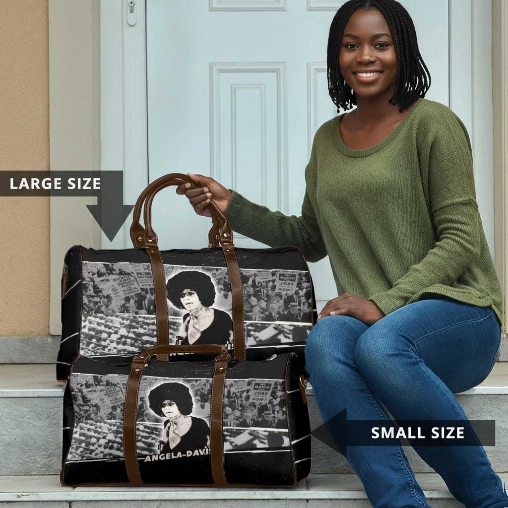 Angela Davis Travel Bag Protest Design Liberating Minds and Society Quote Civil Rights Movement - African Pride