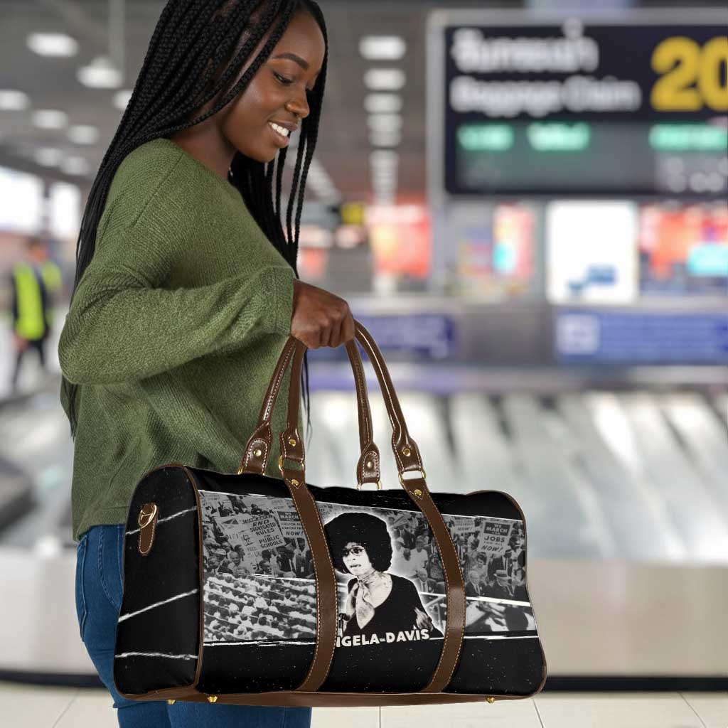 Angela Davis Travel Bag Protest Design Liberating Minds and Society Quote Civil Rights Movement - African Pride