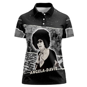 Angela Davis Women Polo Shirt Protest Design Liberating Minds and Society Quote Civil Rights Movement TS04