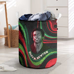 Huey P. Newton Laundry Basket Swirl Design Black Panther Party Symbol Revolutionary Tribute - African Pride