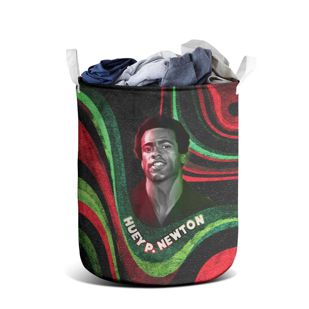 Huey P. Newton Laundry Basket Swirl Design Black Panther Party Symbol Revolutionary Tribute - African Pride