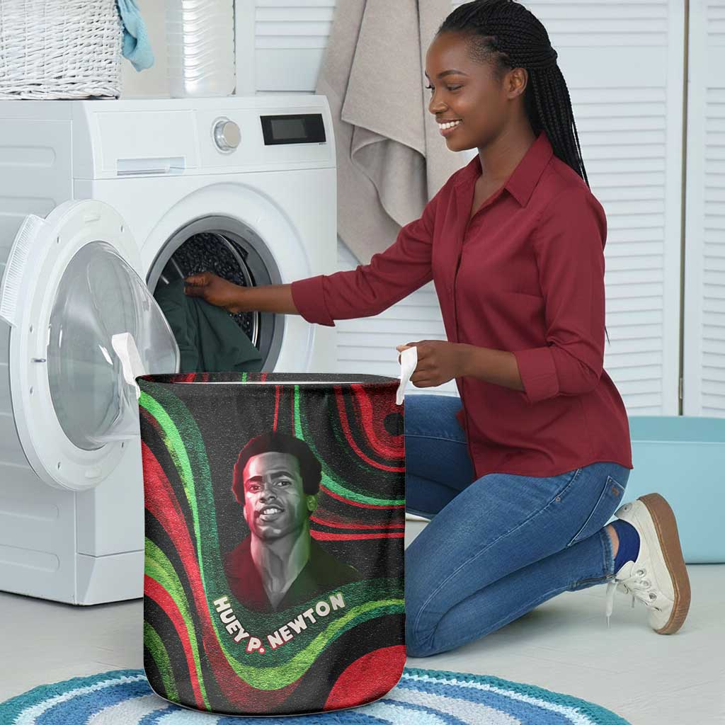 Huey P. Newton Laundry Basket Swirl Design Black Panther Party Symbol Revolutionary Tribute - African Pride