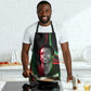 Huey P. Newton Apron Swirl Design Black Panther Party Symbol Revolutionary Tribute - African Pride