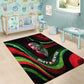 Huey P. Newton Area Rug Swirl Design Black Panther Party Symbol Revolutionary Tribute - African Pride
