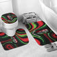 Huey P. Newton Bathroom Set Swirl Design Black Panther Party Symbol Revolutionary Tribute - African Pride