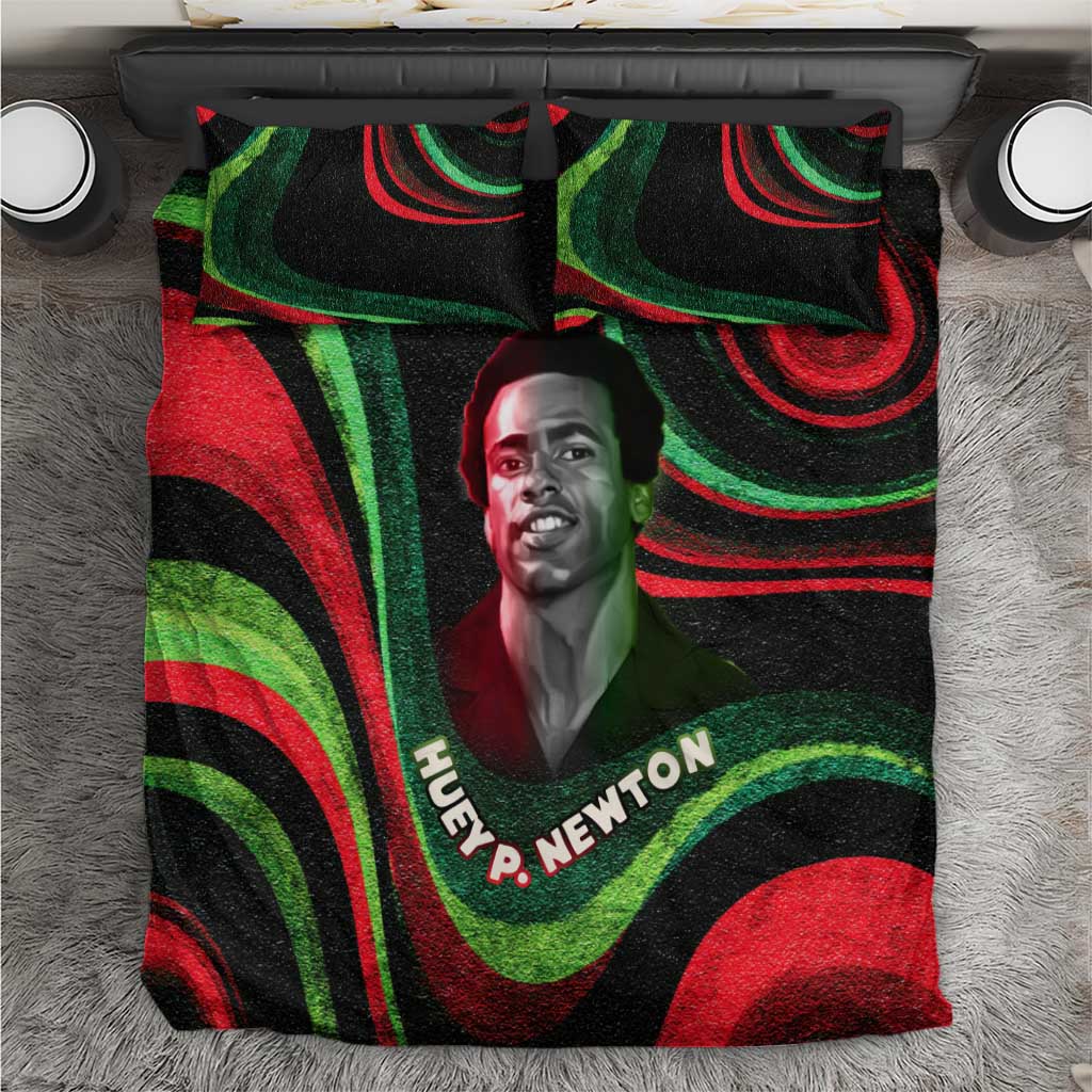 Huey P. Newton Bedding Set Swirl Design Black Panther Party Symbol Revolutionary Tribute - African Pride