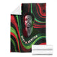 Huey P. Newton Blanket Swirl Design Black Panther Party Symbol Revolutionary Tribute - African Pride