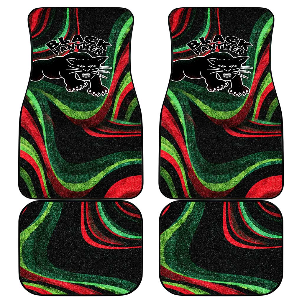 Huey P. Newton Car Mats Swirl Design Black Panther Party Symbol Revolutionary Tribute - African Pride