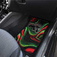 Huey P. Newton Car Mats Swirl Design Black Panther Party Symbol Revolutionary Tribute - African Pride