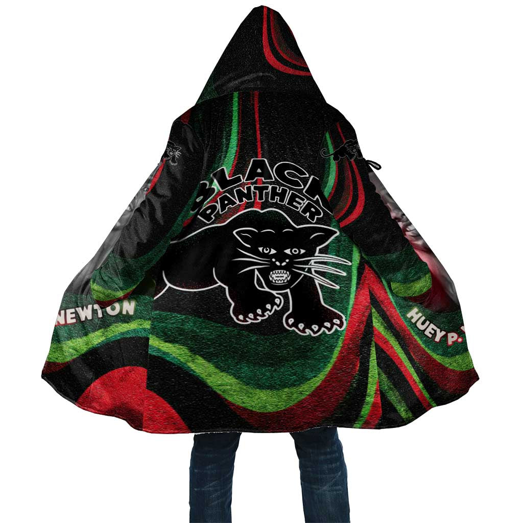 Huey P. Newton Cloak Swirl Design Black Panther Party Symbol Revolutionary Tribute - African Pride