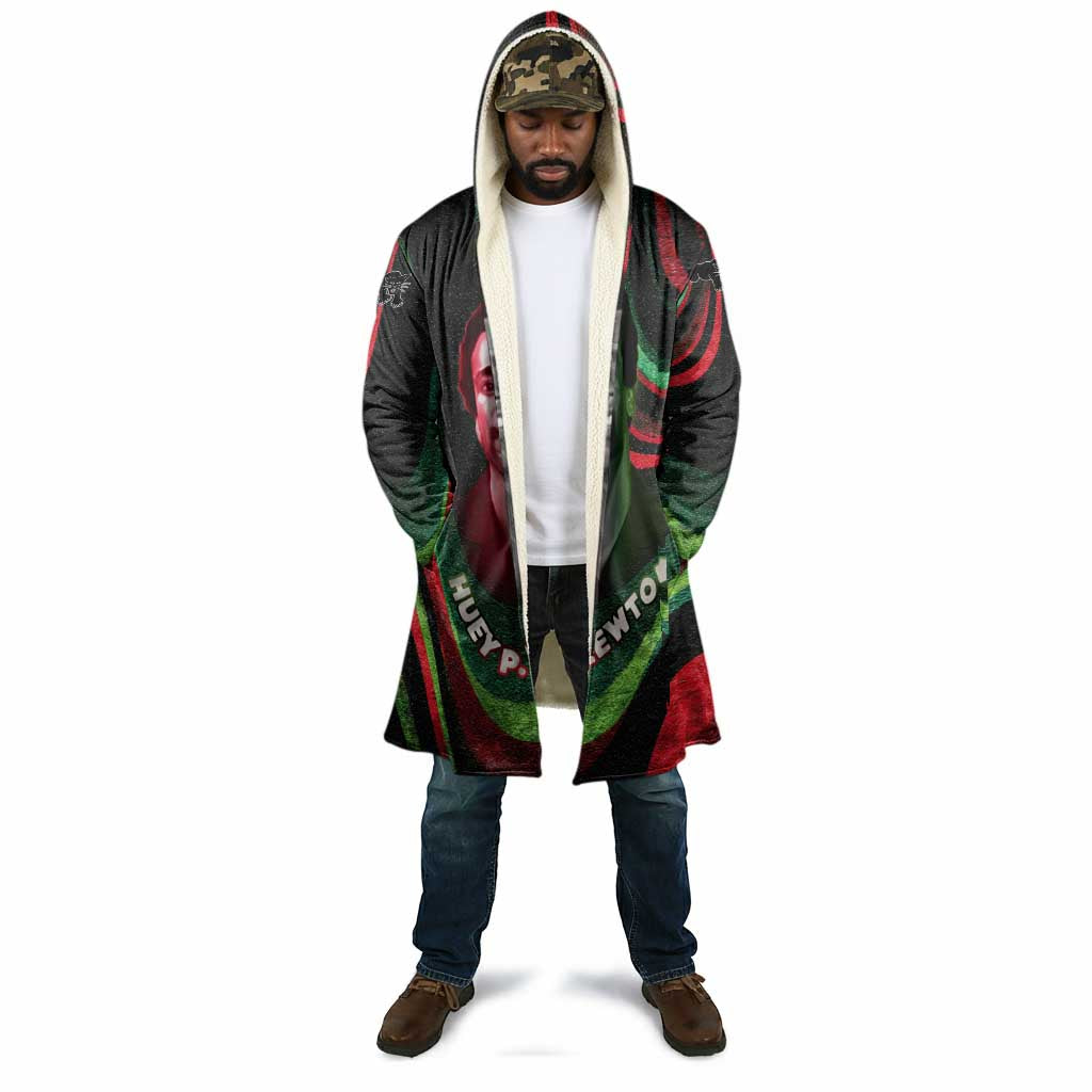 Huey P. Newton Cloak Swirl Design Black Panther Party Symbol Revolutionary Tribute - African Pride
