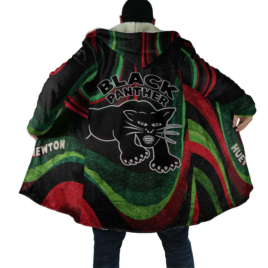 Huey P. Newton Cloak Swirl Design Black Panther Party Symbol Revolutionary Tribute - African Pride
