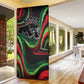 Huey P. Newton Door Cover Swirl Design Black Panther Party Symbol Revolutionary Tribute - African Pride