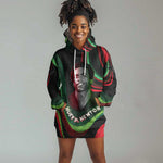 Huey P. Newton Hoodie Dress Swirl Design Black Panther Party Symbol Revolutionary Tribute - African Pride