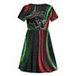 Huey P. Newton Kid Short Sleeve Dress Swirl Design Black Panther Party Symbol Revolutionary Tribute TS04